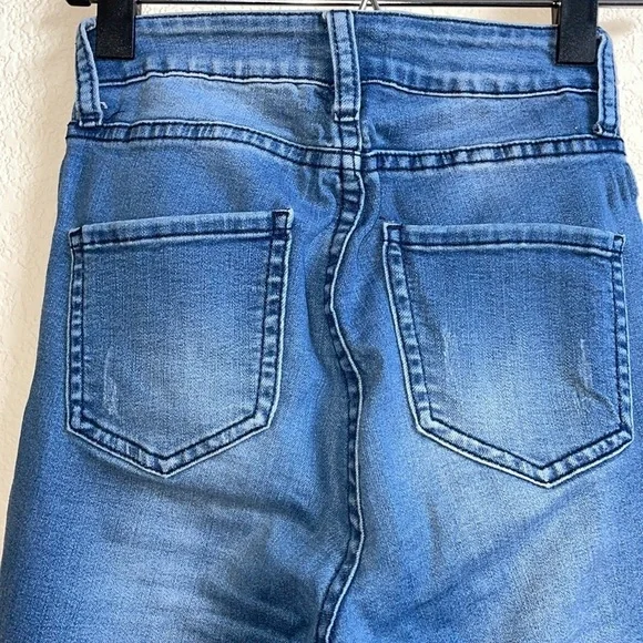 HH JEANS LOS ANGELES stretch 5 button high rise skinny jeans in women’s size 0 - Picture 5 of 10